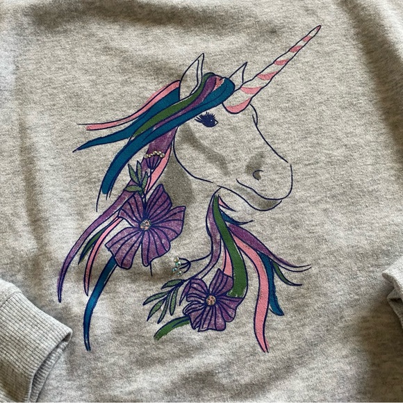 Falls Creek girl’s size medium (7/8) unicorn sweatshirt - Picture 2 of 6